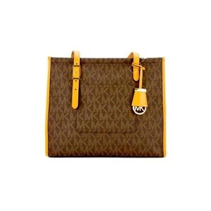 Michael Kors Darien Brown Monogram Medium Logo Tote